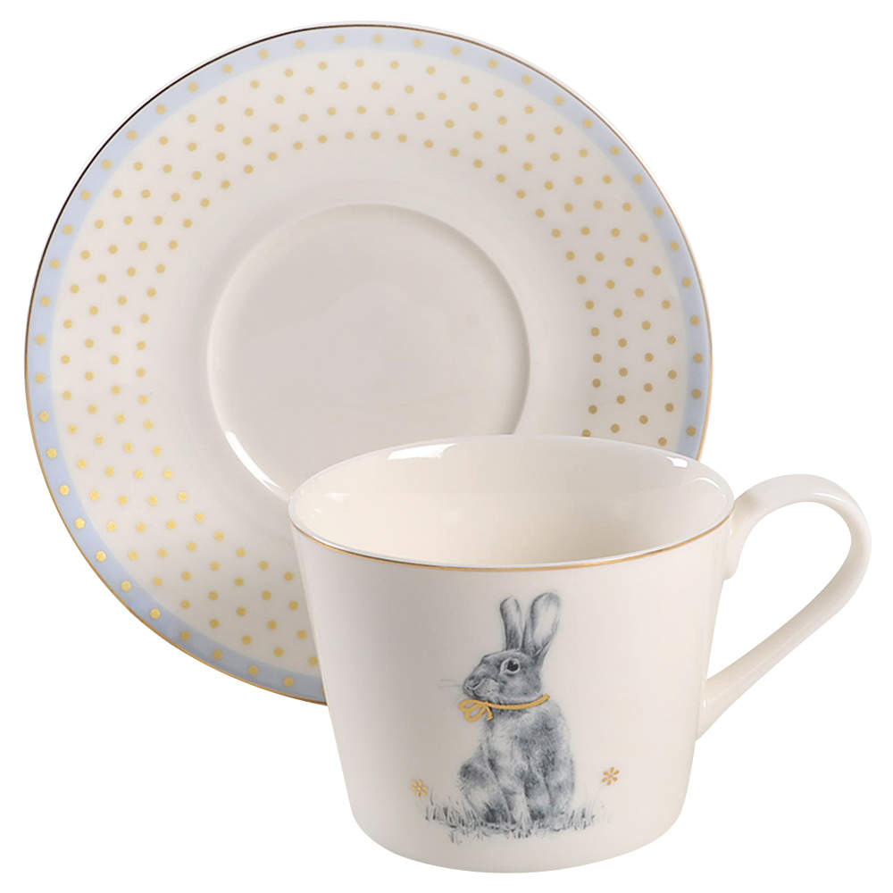 Meadow Lane Flat Cup & Saucer Set by Spode-1