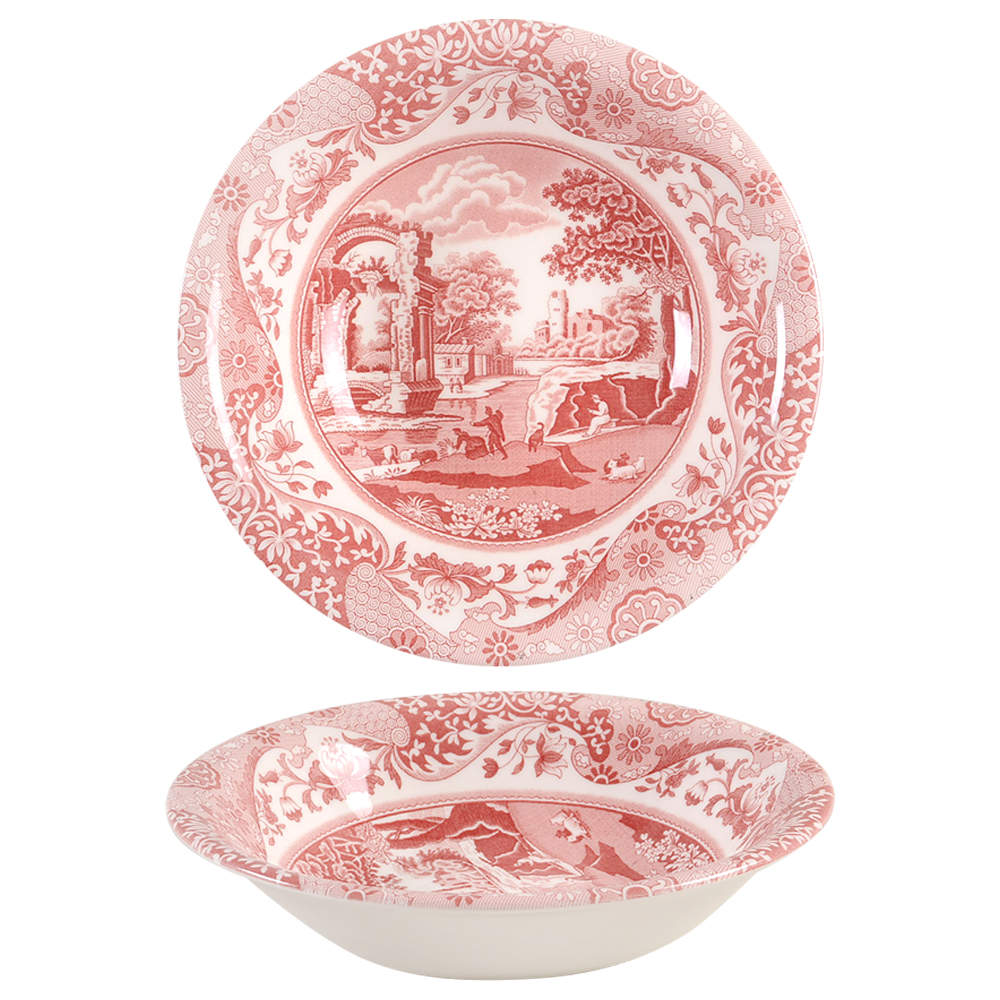 Cranberry Italian Ascot Coupe Cereal Bowl by Spode-1
