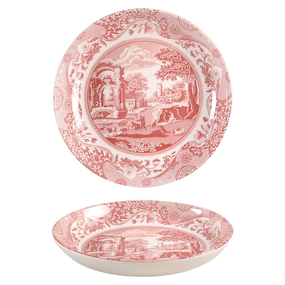 Cranberry Italian 8" Individual Pasta Bowl by Spode-1