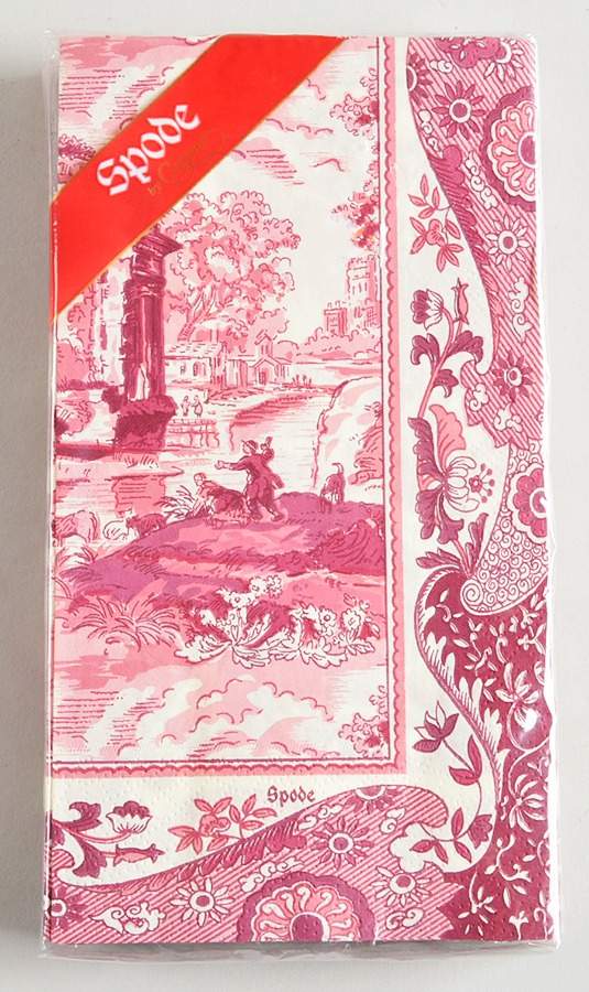 Cranberry Italian Package of Paper Guest Towel Napkins by Spode-1