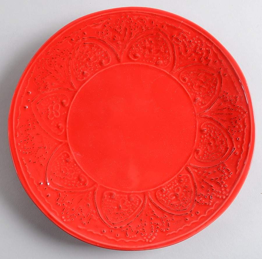 SWZ8 Red Salad Plate by Sweet Ceramics (La Ceramica d'Italia)-1
