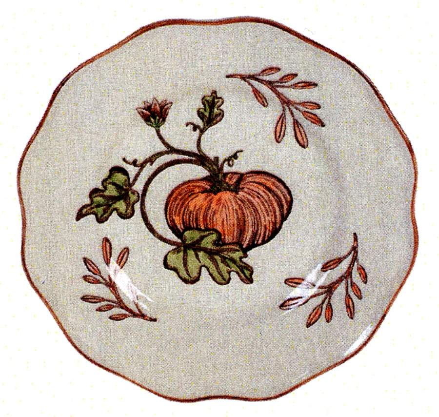 Pumpkin Fields Salad/Dessert Plate by Sadek-1