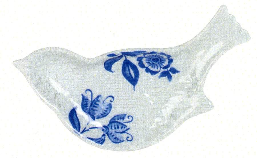 Delft Garden Figural Open Candy Dish by Sadek-1
