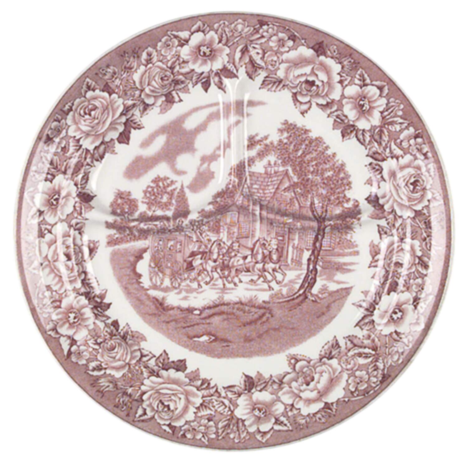 Roseyn Brown Grill Plate by Shenango-1