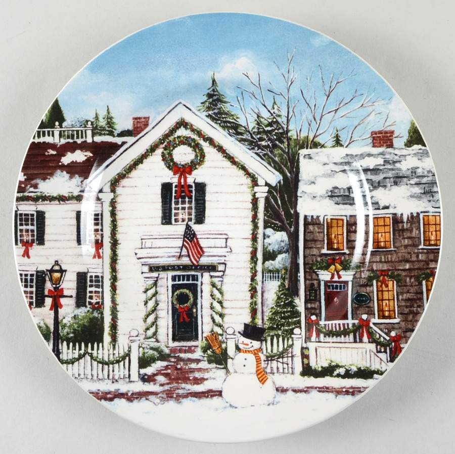 Christmas Village Salad Plate by Sakura-1