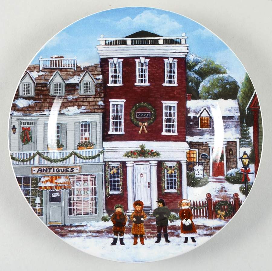 Christmas Village Salad Plate by Sakura-1