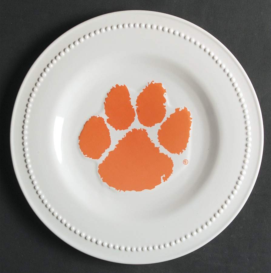 Clemson University Salad Plate - Set of 4 by Slavic Treasures-1