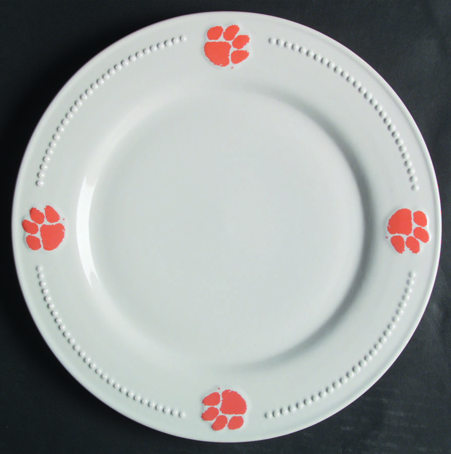 Clemson University Dinner Plate - Set of 4 by Slavic Treasures-1