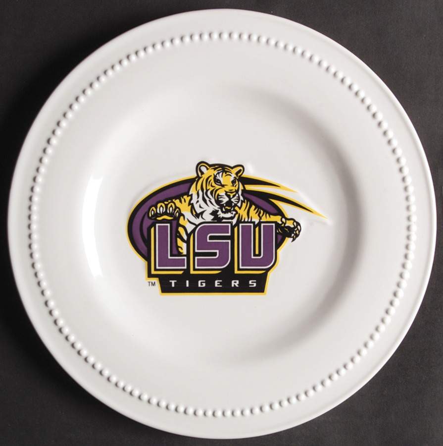 Louisiana State University Salad Plate - Set of 4 by Slavic Treasures-1