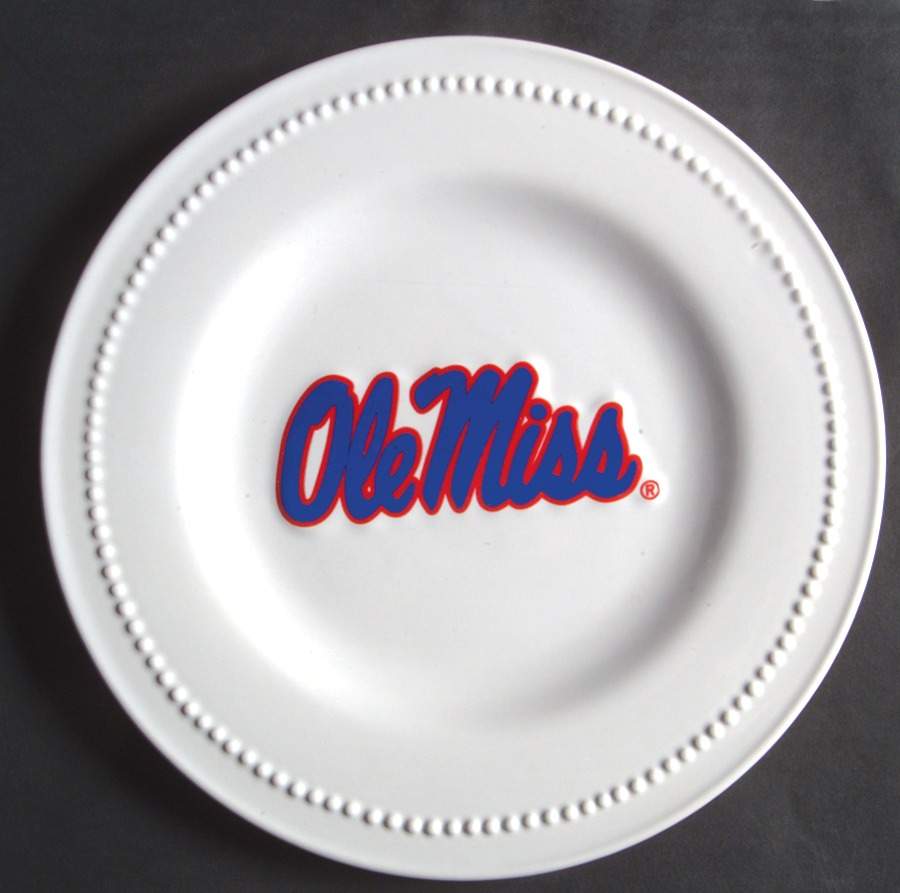 Ole Miss (University of Mississippi) Salad Plate - Set of 4 by Slavic Treasures-1