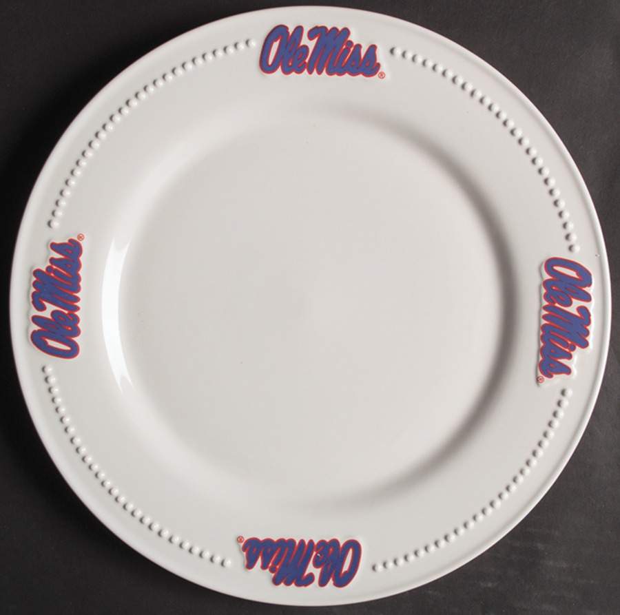 Ole Miss (University of Mississippi) Dinner Plate - Set of 4 by Slavic Treasures-1