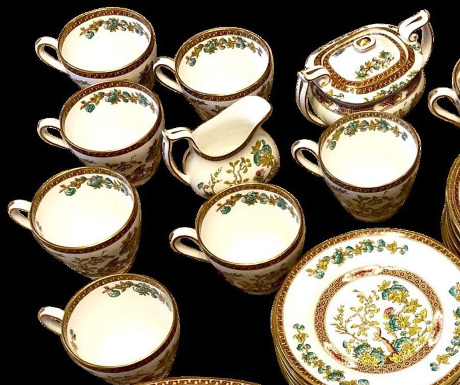 India Tree Footed Cup & Saucer Set by Spode-1