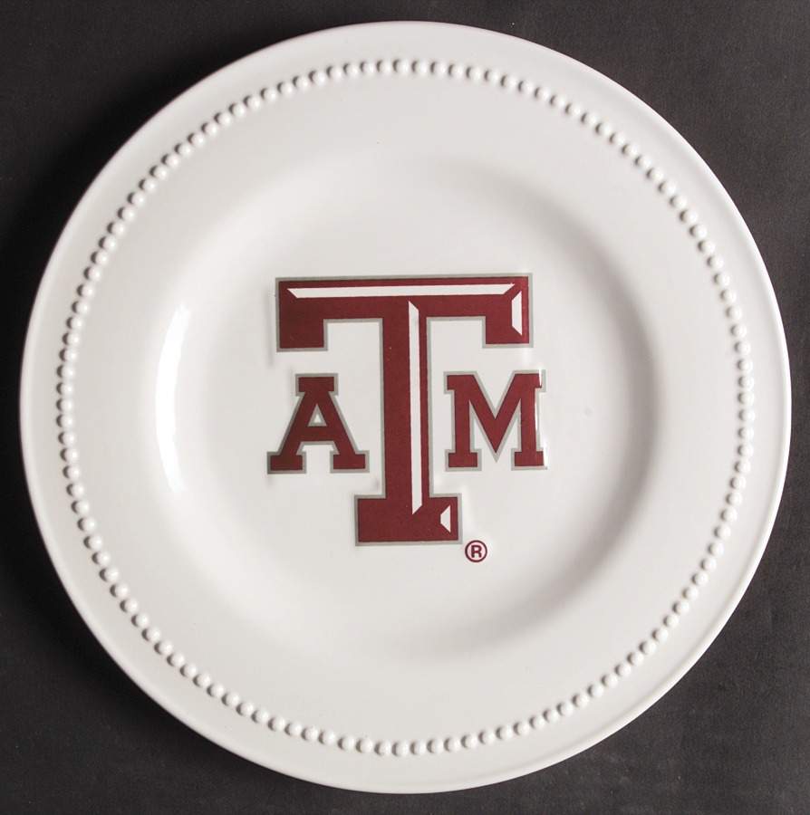 Texas A&M Salad Plate - Set of 4 by Slavic Treasures-1