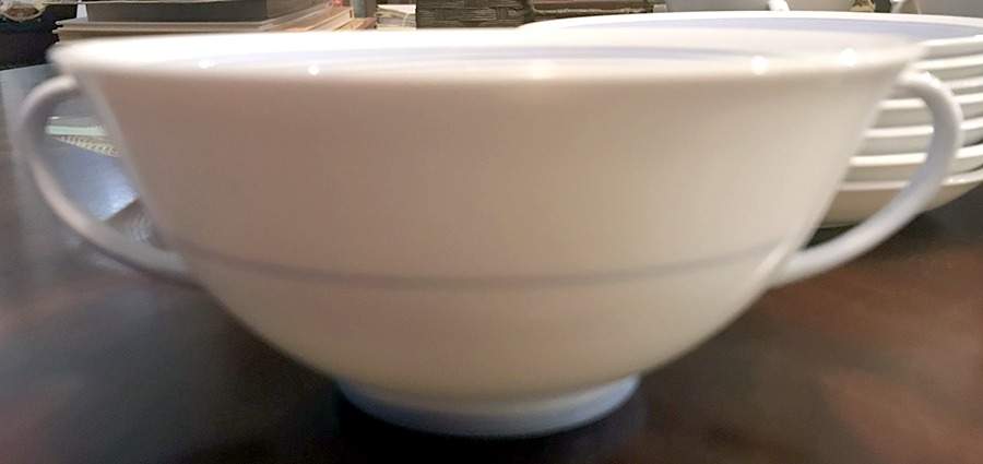 12871 Flat Cream Soup Bowl by Shelley-1