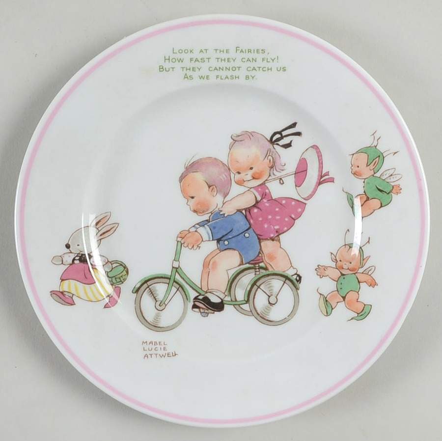 Look at the Fairies Child's Plate by Shelley-1