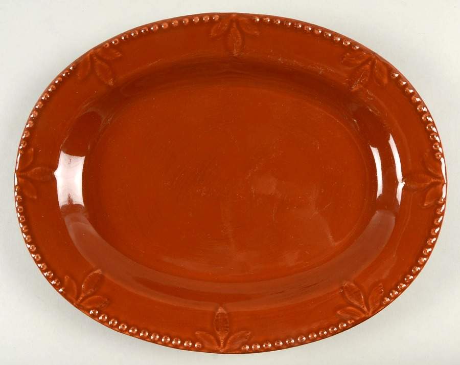 Sorrento-Rust (Introduced 2001) 14" Oval Serving Platter by Signature-1
