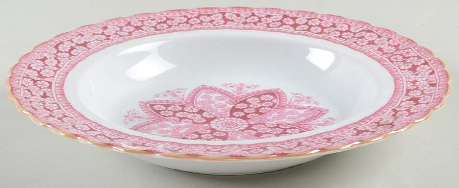 Primrose Rose (Luster Trim) Rim Soup Bowl by Spode-1