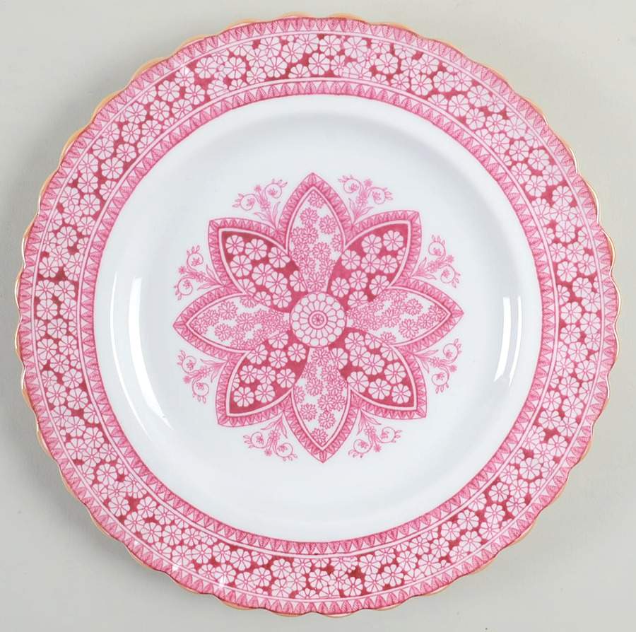 Primrose Rose (Luster Trim) Luncheon Plate by Spode-1