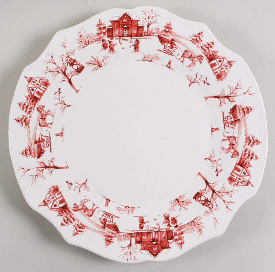 Snowy Lane Dinner Plate by Sur La Table-1