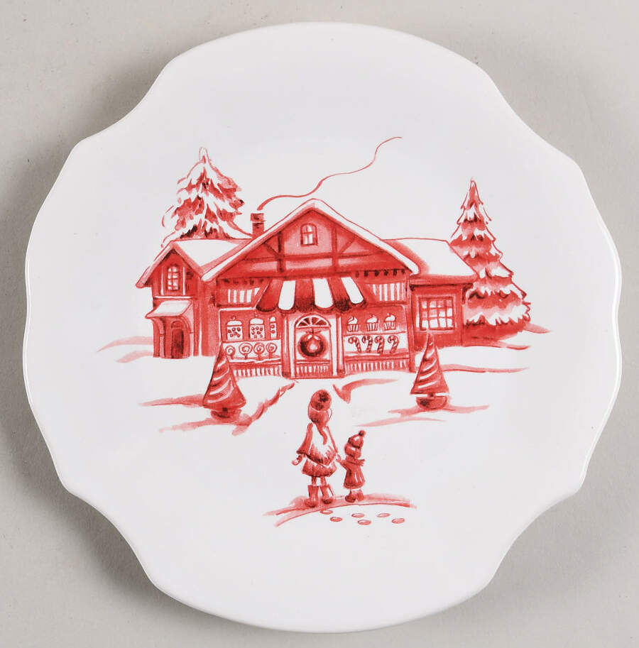 Snowy Lane Appetizer Plate by Sur La Table-1