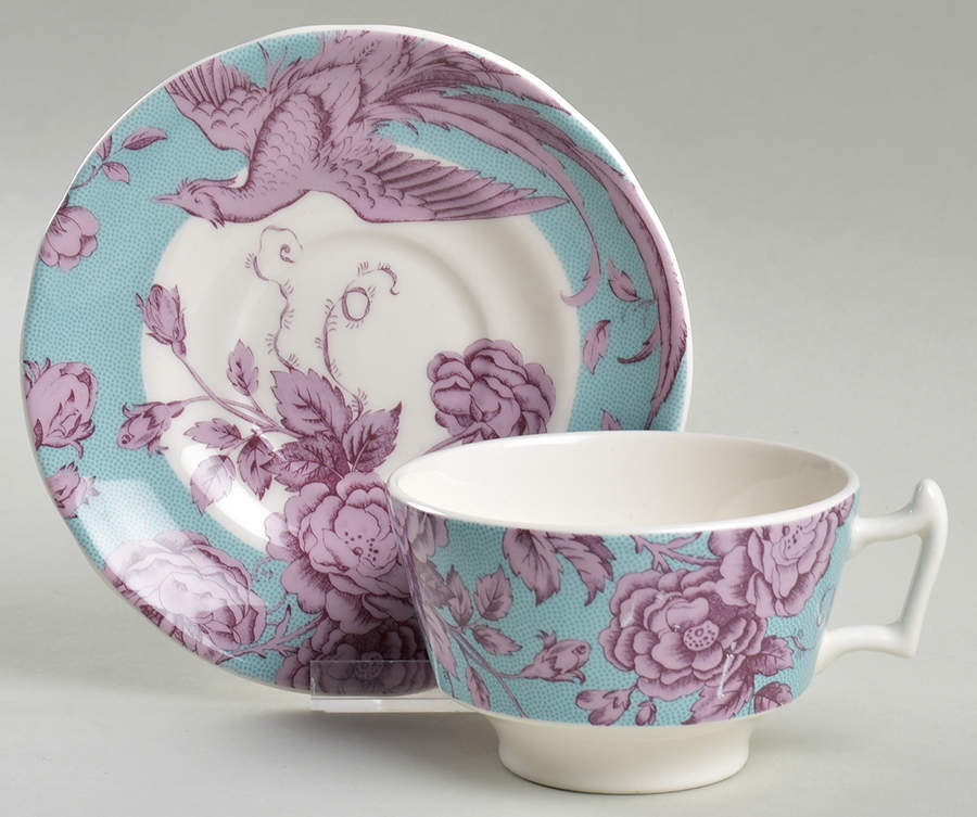 Kingsley Footed Cup & Saucer Set by Spode-1