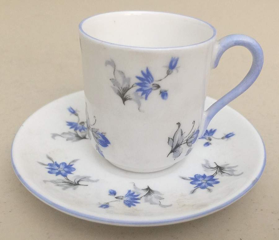 SHE92 Flat Demitasse Cup & Saucer Set by Shelley-1