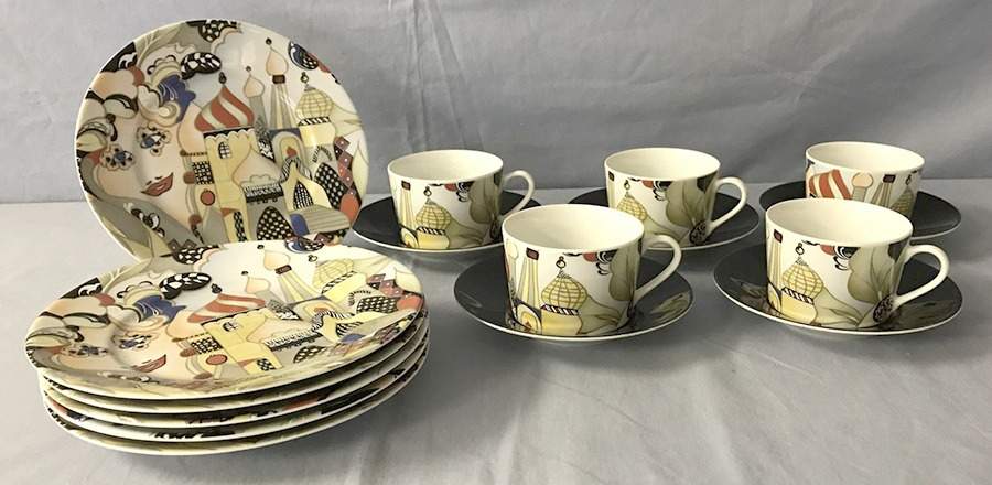 SCH808 Flat Cup & Saucer Set by Schumann - Bavaria-1