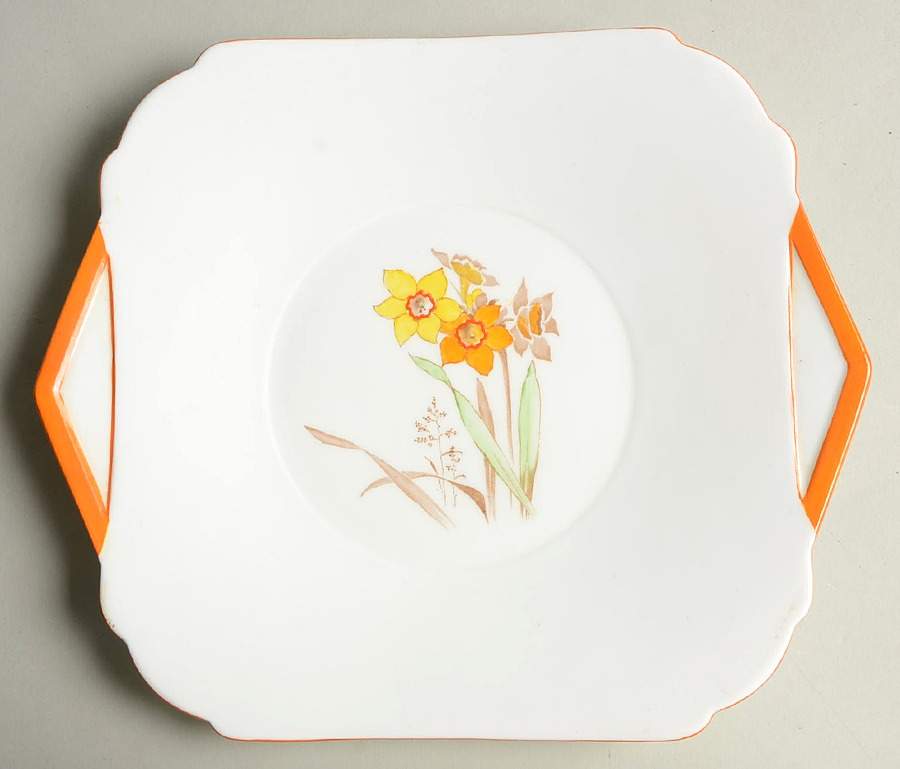 Narcissus Handled Cake Plate by Shelley-1