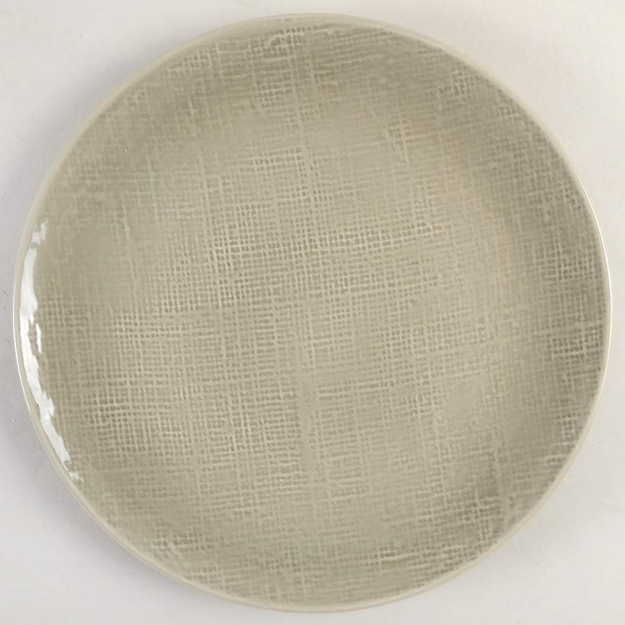 Kain Taupe Dinner Plate by Sango-1