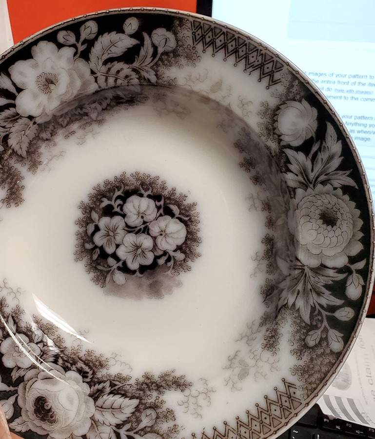 Jardiniere Black Dinner Plate by Sarreguemines-1