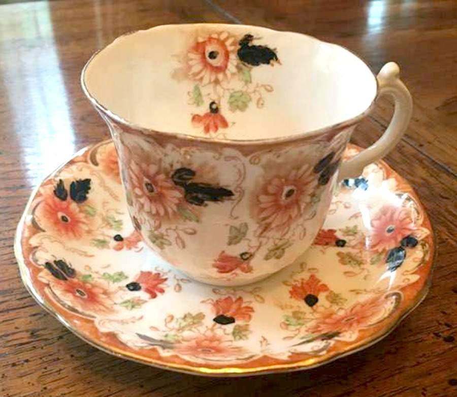 Ena Footed Cup & Saucer Set by J Goodwin, Stoddard & Co-1