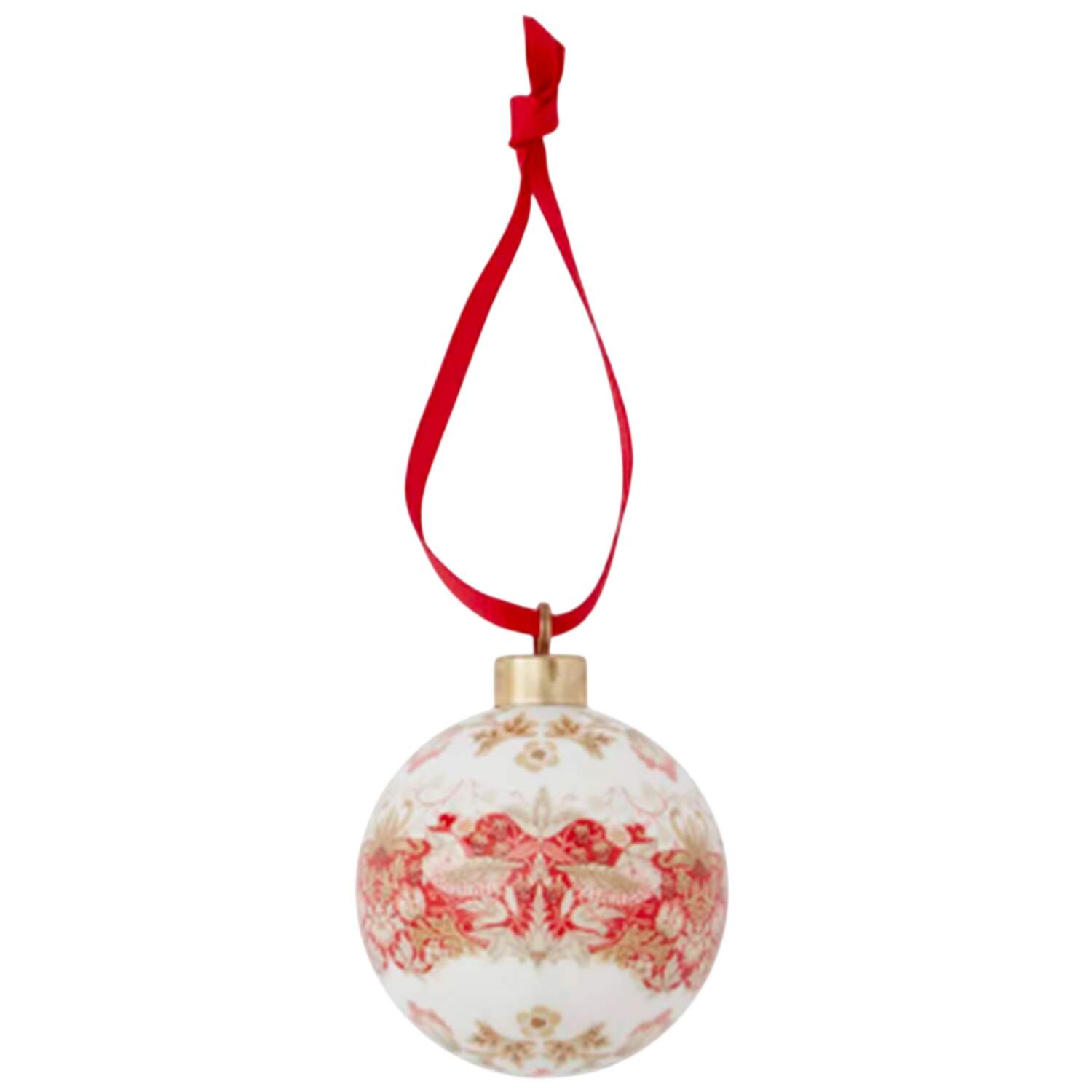 Strawberry Thief Bauble Ornament by Spode-1