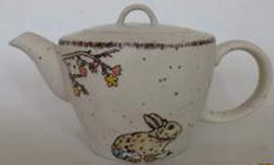 Easter Butterfly Bunny Teapot & Lid by Spectrum-1
