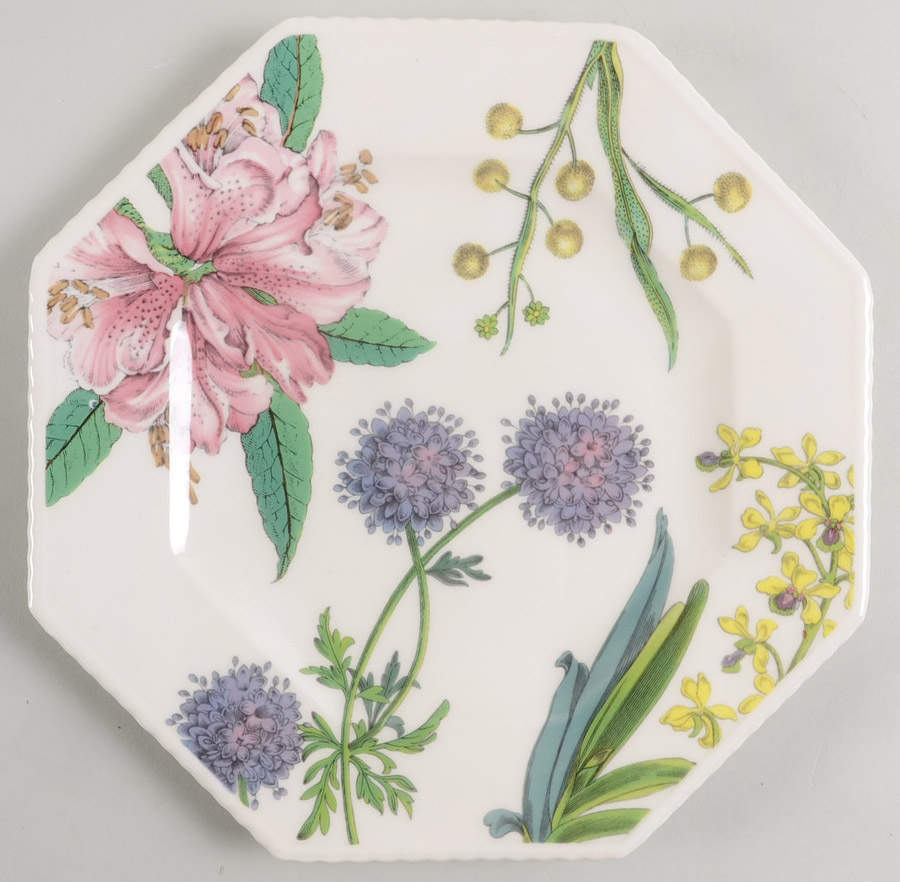 Stafford Blooms Octagonal Luncheon Plate by Spode-1