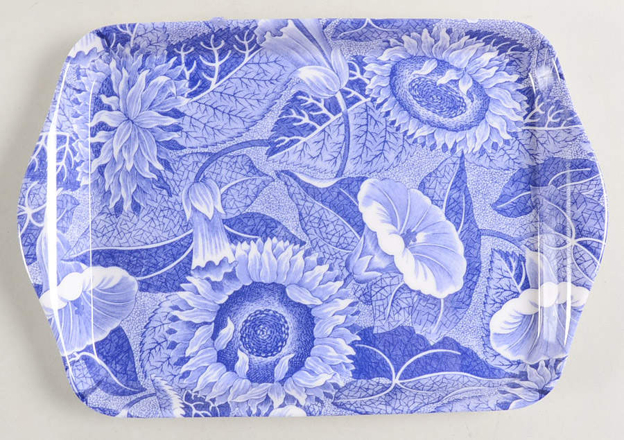 Sunflower (Blue Room Sunflower) 8" Rectangular Melamine Tray by Spode-1