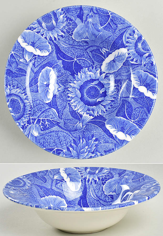Sunflower (Blue Room Sunflower) Rim Cereal Bowl by Spode-1