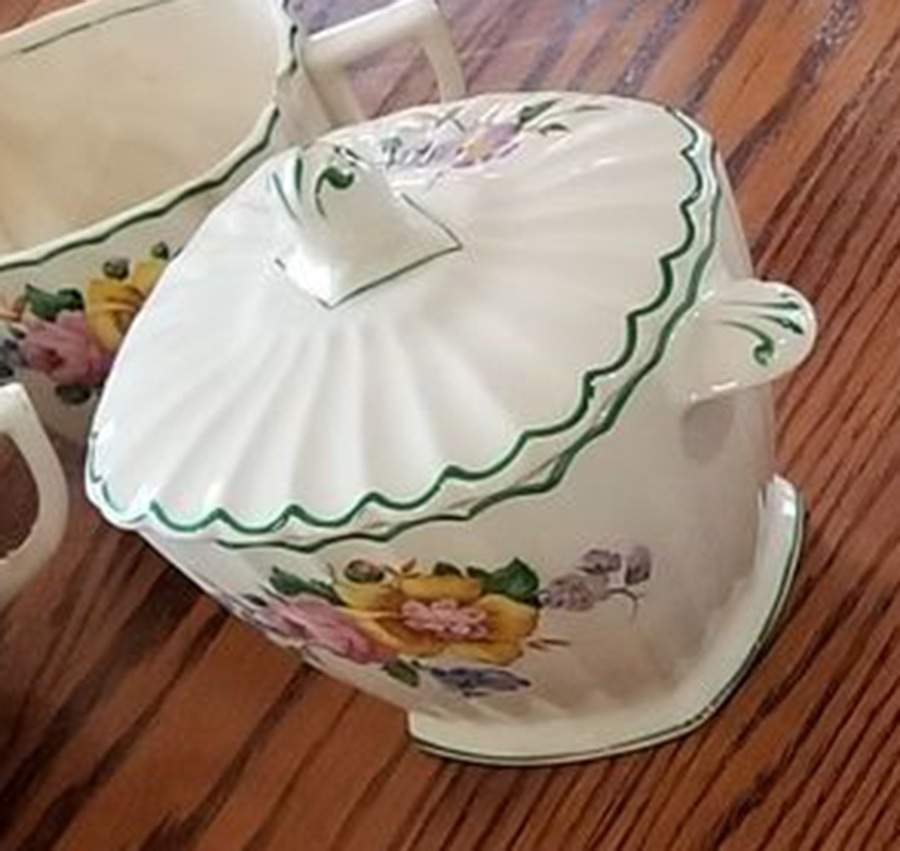 SEB176 Sugar Bowl & Lid by Sebring Pottery-1