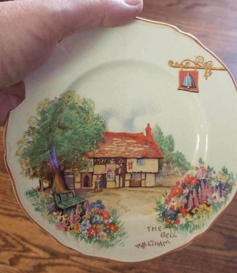 Olde English Inns Bread & Butter Plate by John Steventon & Son-1