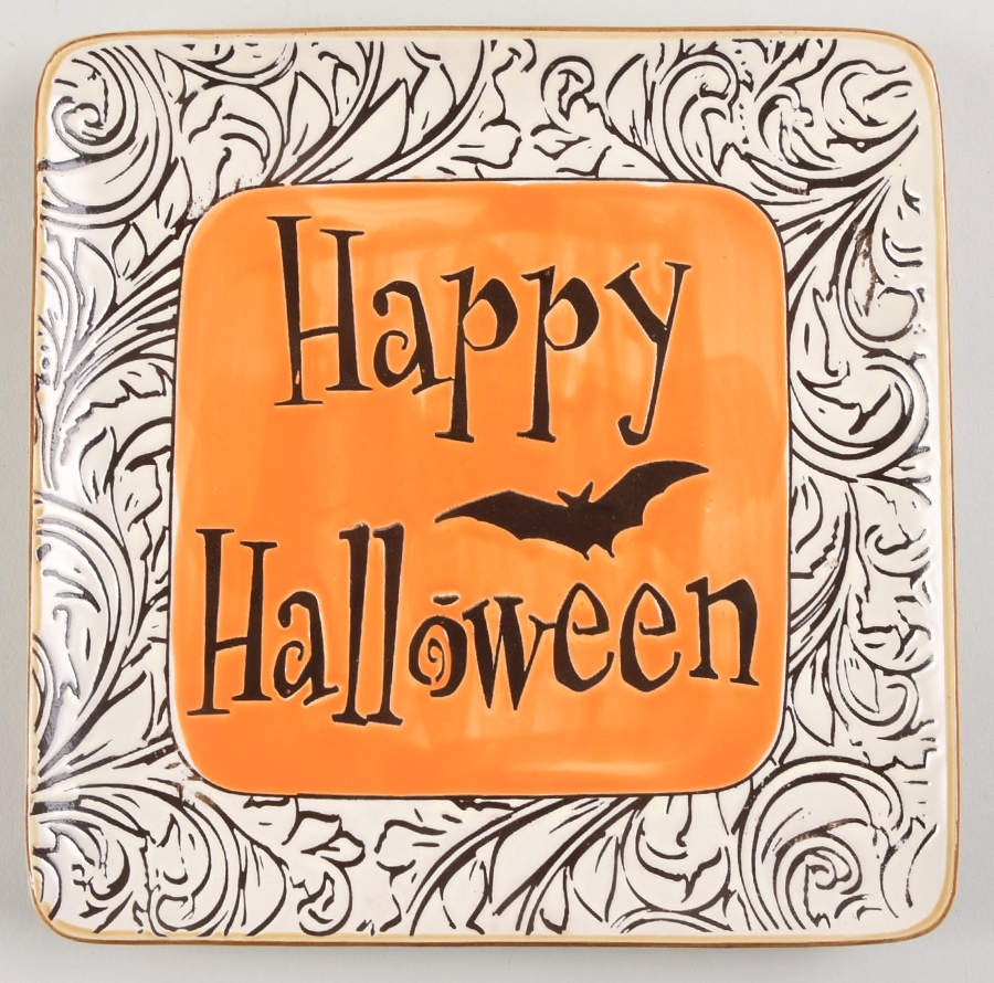 Spooky Night Square Salad/Dessert Plate by Spectrum-1