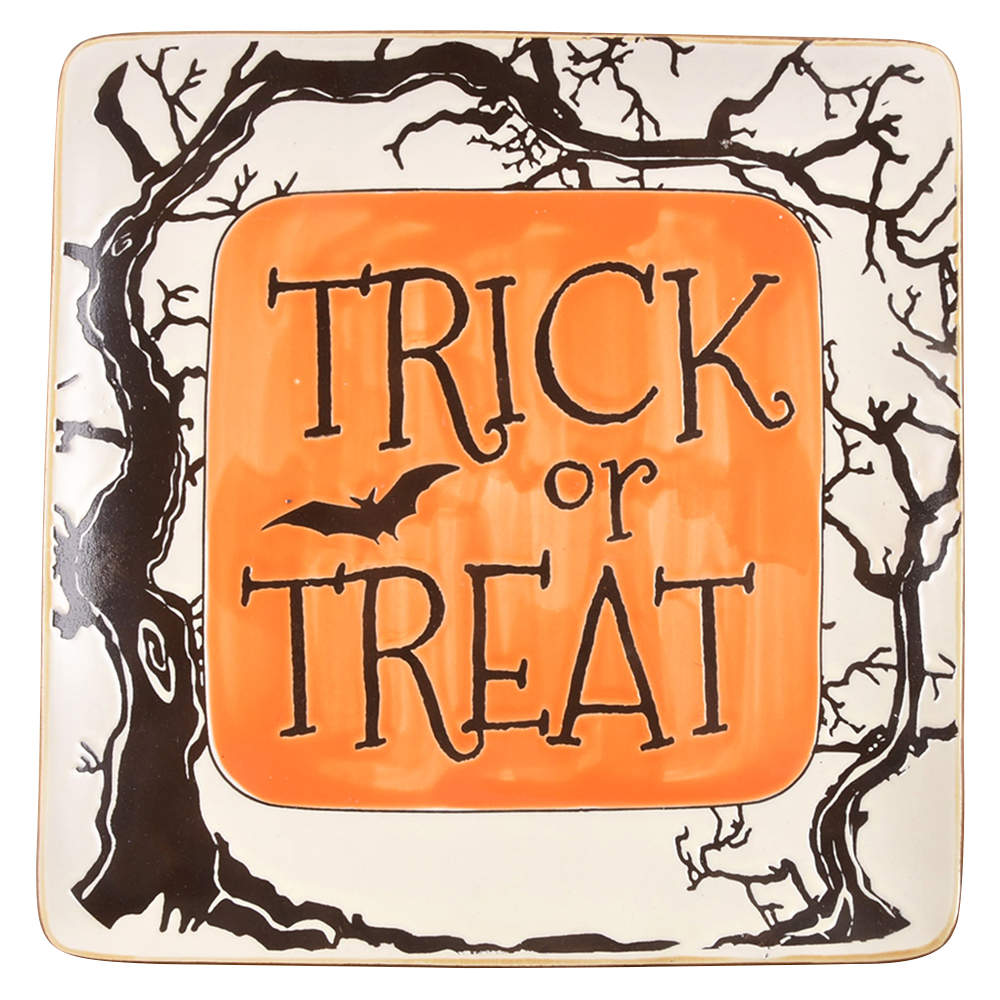 Spooky Night Square Dinner Plate by Spectrum-1