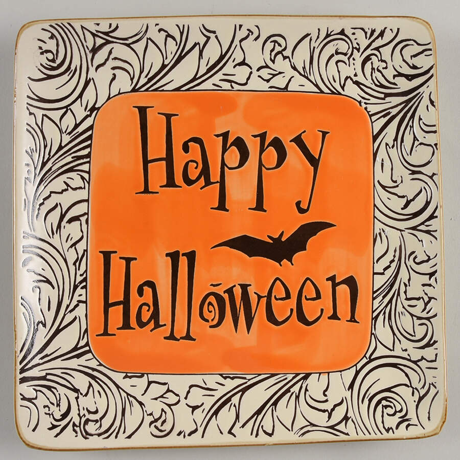 Spooky Night Square Dinner Plate by Spectrum-1