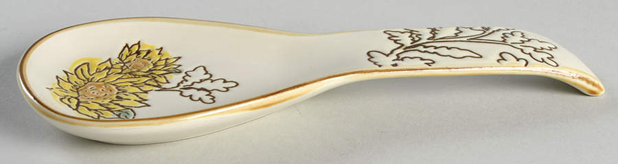 Gilded Sunflower Spoon Rest/Holder (Holds 1 Spoon) by Spectrum-1