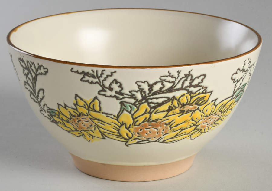 Gilded Sunflower Soup/Cereal Bowl by Spectrum-1