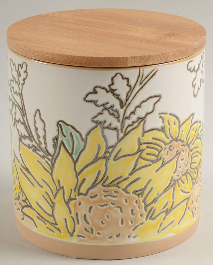 Gilded Sunflower Medium Canister & Lid by Spectrum-1