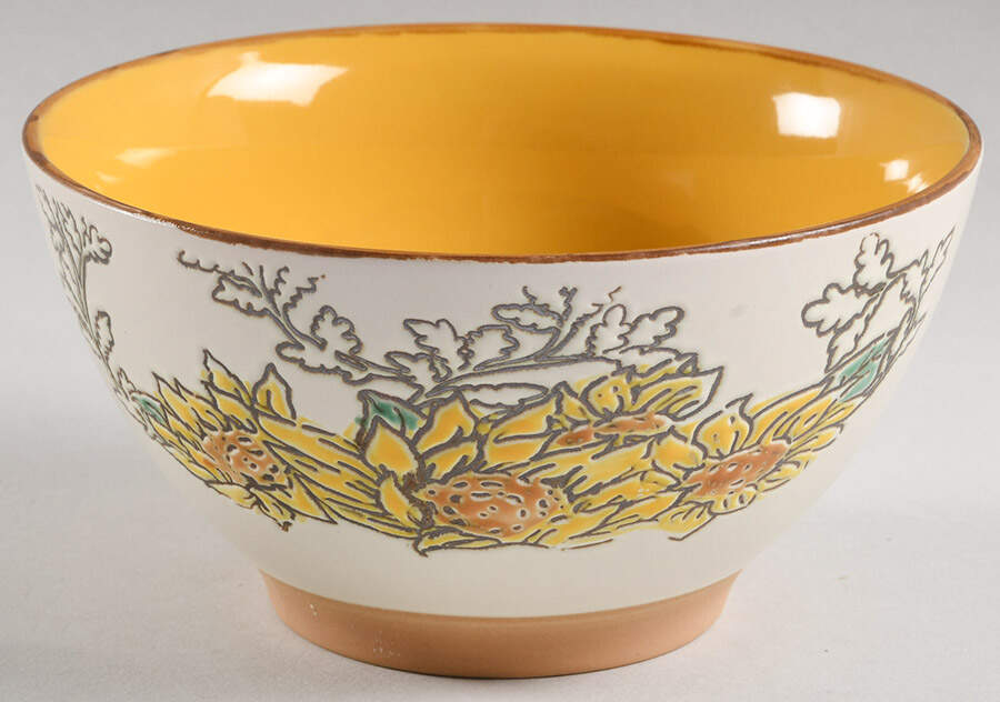 Gilded Sunflower Soup/Cereal Bowl by Spectrum-1