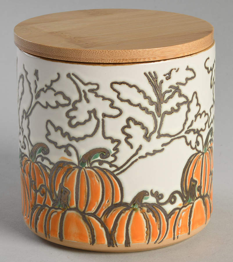 Gold Pumpkin Small Canister & Lid by Spectrum-1