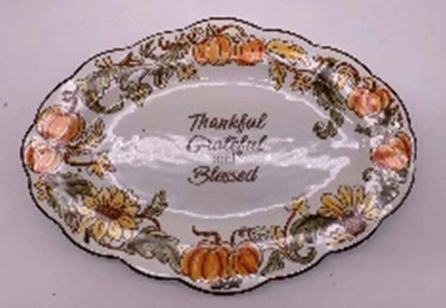 Farmington Home 16" Oval Serving Platter by Spectrum-1