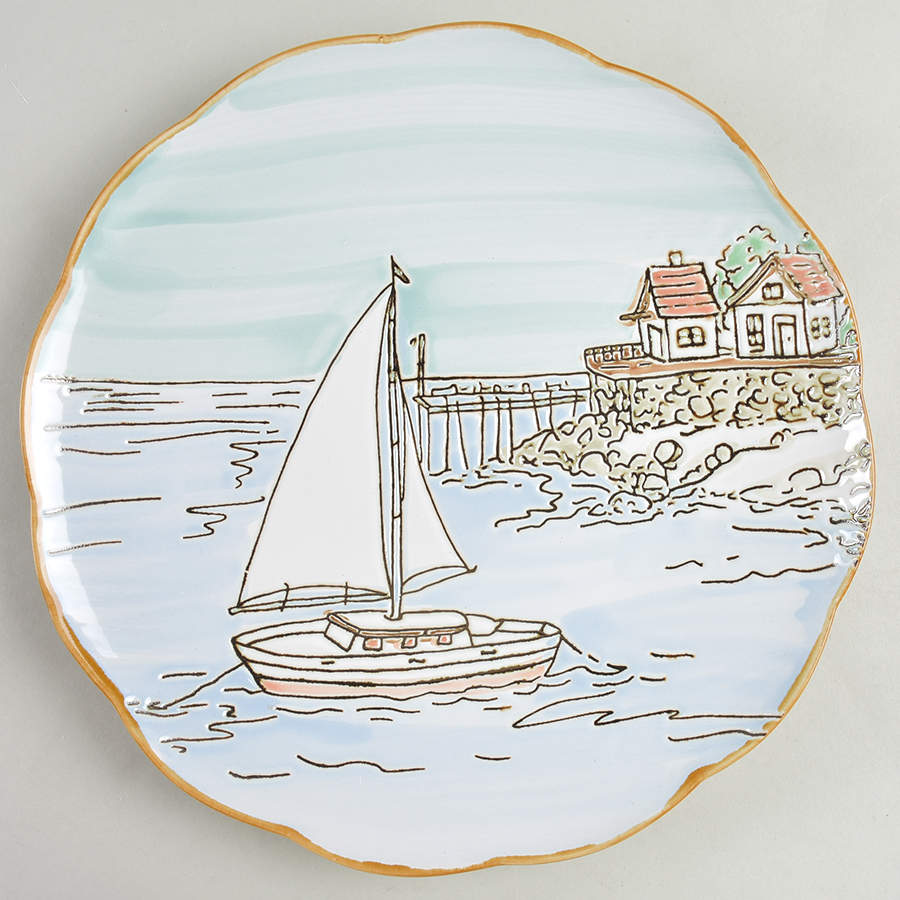 Coastal Sketchbook Dinner Plate by Spectrum-1