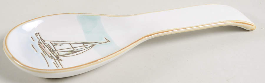 Coastal Sketchbook Spoon Rest/Holder (Holds 1 Spoon) by Spectrum-1