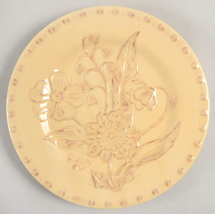 Morning Garden Butter (Yellow) Salad Plate by Signature-1